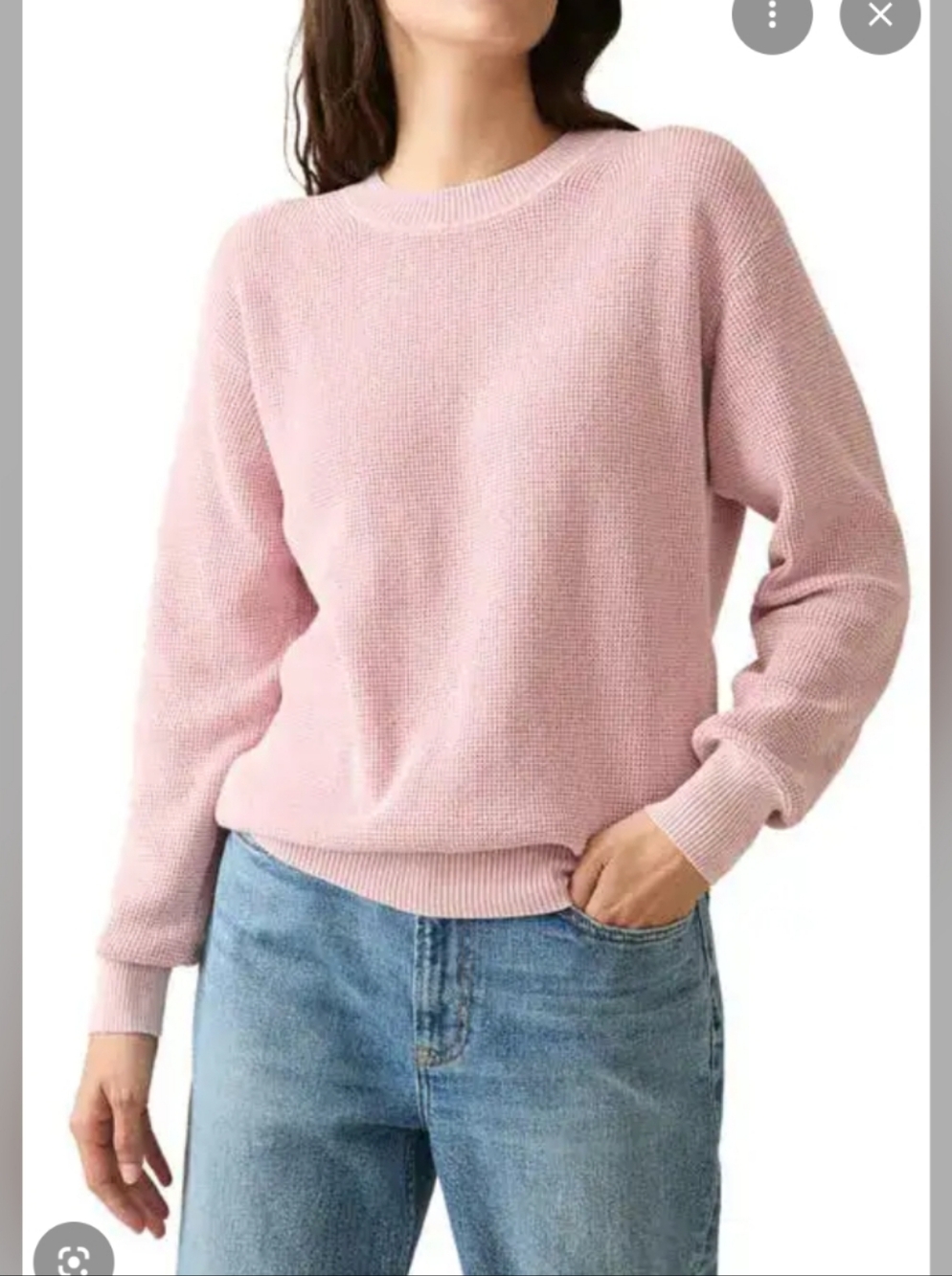 Faherty Sunwashed Textured Crew Sweater Organic Cotton